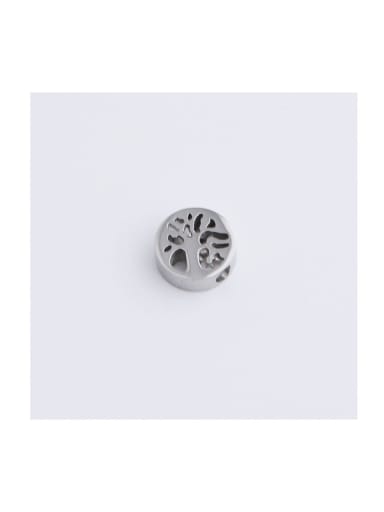 Stainless steel Round Hollow life tree small hole beads