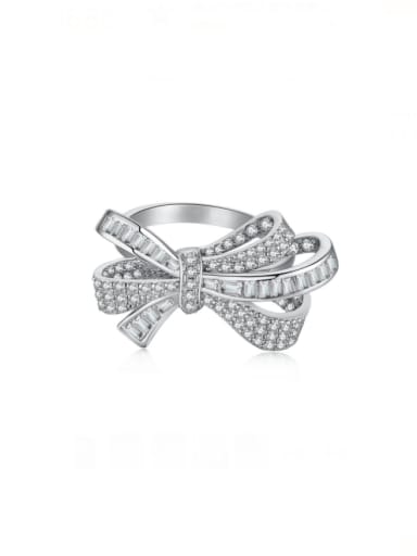 925 Sterling Silver Cubic Zirconia Butterfly Luxury Band Ring