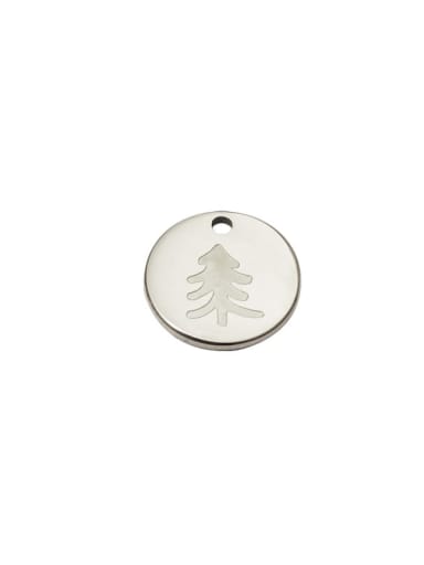 custom Stainless steel Round Tree Minimalist Pendant
