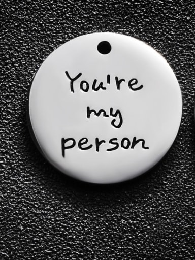 Stainless steel Message Charm Diameter : 25 mm