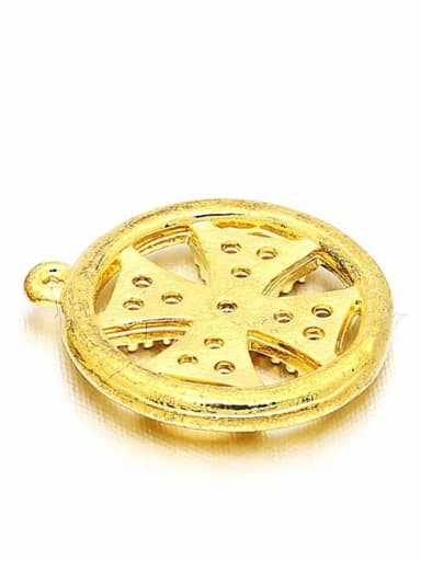 golden Round Cross Pendant Accessories