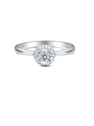 1.0 carat (Mosan diamond) 925 Sterling Silver Moissanite Geometric Dainty Band Ring