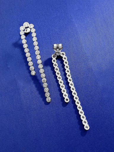 925 Sterling Silver Tassel Minimalist Drop Earring