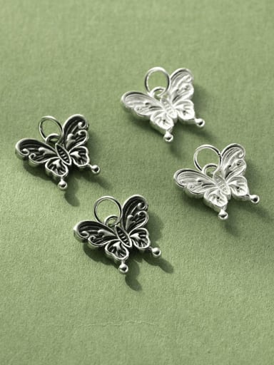 925 Sterling Silver Vintage Butterfly  DIY Pendant