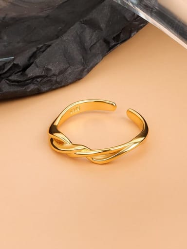 925 Sterling Silver Minimalist Twist  Knot Band Ring
