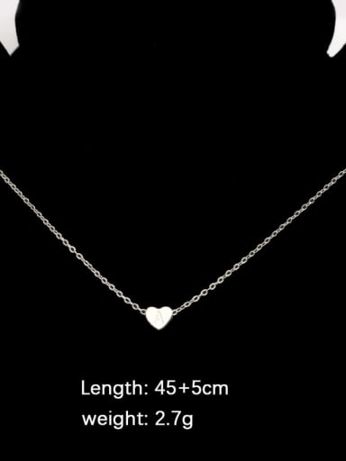 Titanium Steel Heart Letter Minimalist Necklace