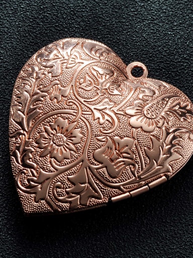 Copper Heart Charm Height : 39.8mm , Width: 42.3 mm