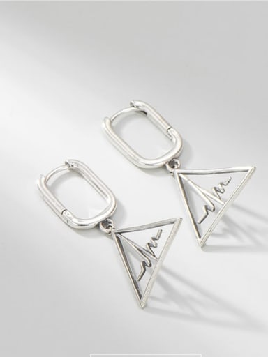 925 Sterling Silver Triangle Minimalist Drop Earring