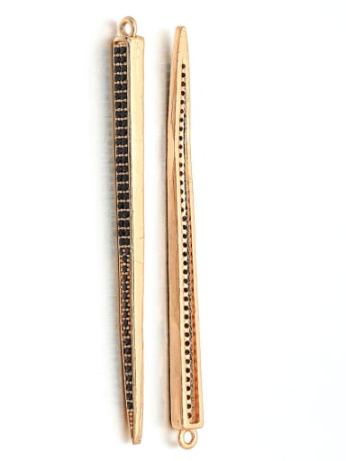 Rose Gold Copper Long Needle Micro Setting Pendant