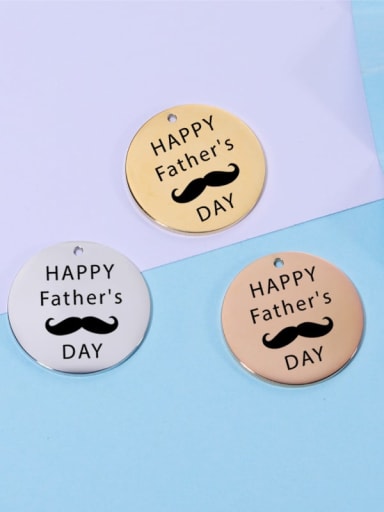 custom Stainless Steel Laser Lettering Father's day Single Hole Diy Jewelry Accessories