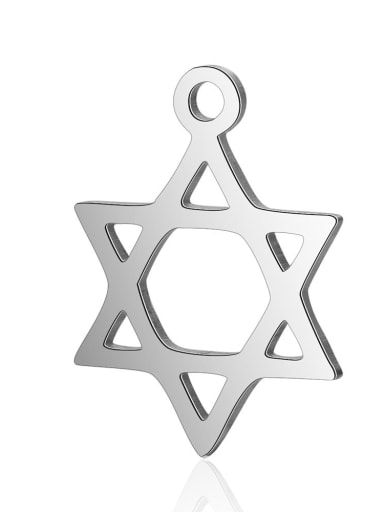 Stainless steel Star Charm Height : 17 mm , Width: 12 mm