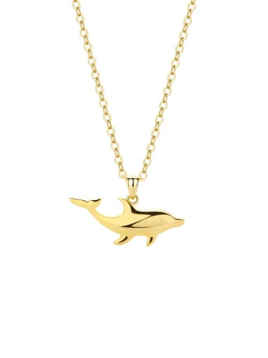 925 Sterling Silver Dolphin Cute Necklace
