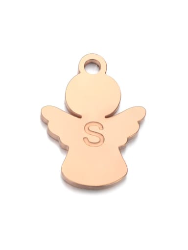 Stainless steel Gold Plated Angel Charm Height : 9mm , Width: 12 mm