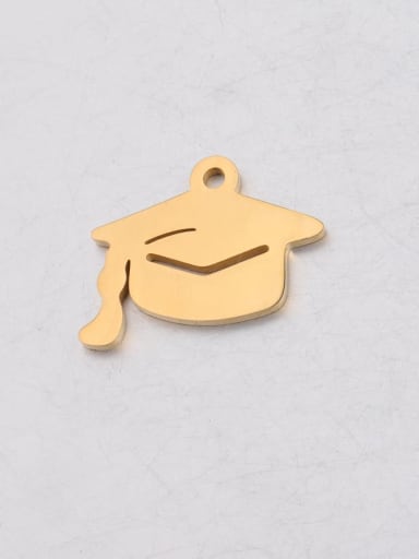 Gold 1 Stainless steel bachelor hat pendant