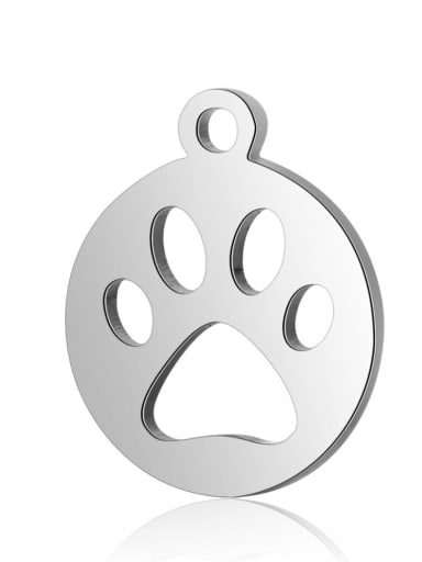 Stainless steel Cat's paw Charm Height :14 mm , Width:12 mm