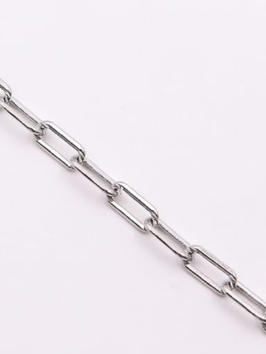 Style 1 platinum (100cm) S925 sterling silver ins cold wind neutral square cross chain