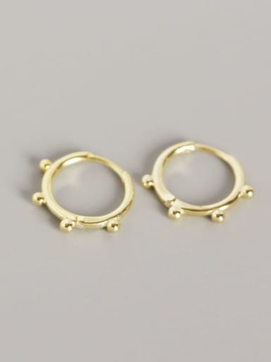 2#Gold 925 Sterling Silver Geometric Minimalist Huggie Earring