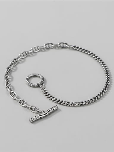 925 Sterling Silver Irregular Vintage Link Bracelet