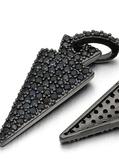 Brass Microset Black Small Umbrella Necklace Pendant