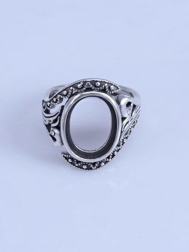 custom 925 Sterling Silver Geometric Ring Setting Stone size: 10*14mm