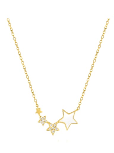 925 Sterling Silver Shell Pentagram Luxury Necklace