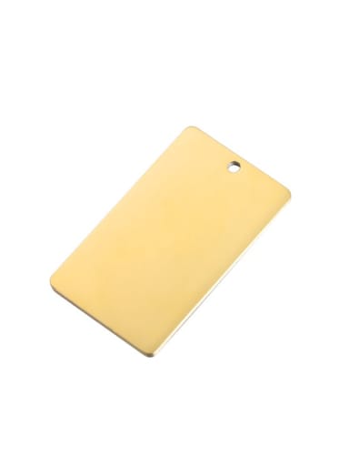 golden Stainless steel pet rectangular tag