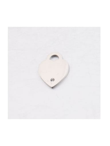 Stainless steel Heart Rhinestone Minimalist Pendant