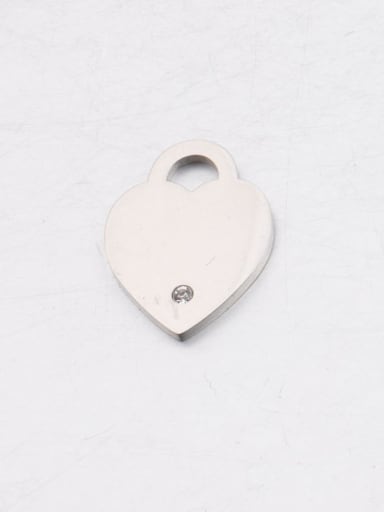 Stainless steel Heart Rhinestone Minimalist Pendant