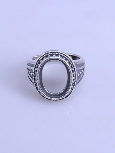 925 Sterling Silver Round Ring Setting Stone size: 11*15mm