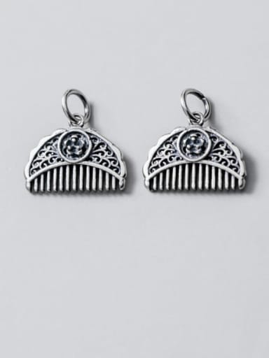 925 Sterling Silver Comb Charm  Height : 12.5 mm , Width: 16.5 mm