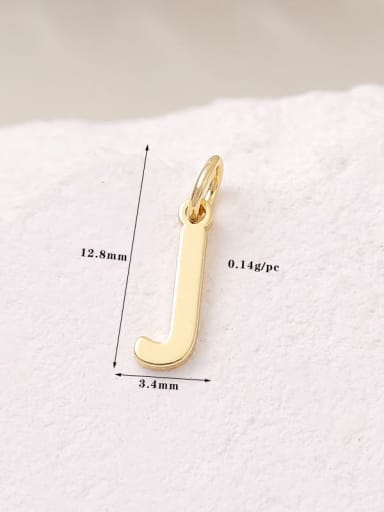 Brass Minimalist English  Letter  Pendant