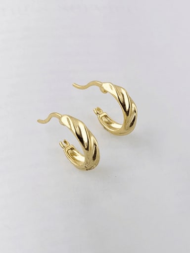 E2153 Gold Earrings 925 Sterling Silver Geometric Minimalist Stud Earring