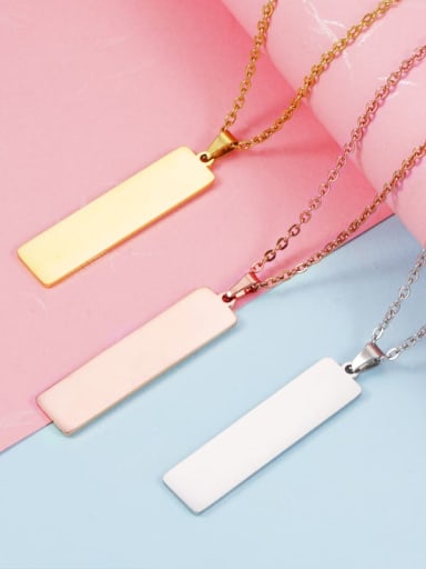 Stainless steel Smooth Geometric Minimalist Necklace