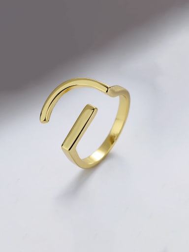 D083 Gold  2.98 grams 925 Sterling Silver Geometric Minimalist Band Ring