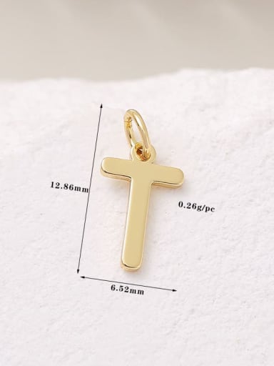 Brass Minimalist English  Letter  Pendant