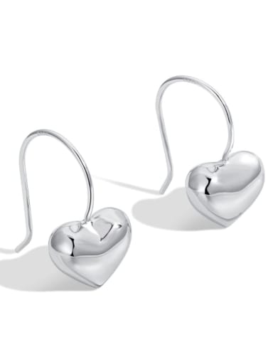 925 Sterling Silver Heart Dainty Hook Earring