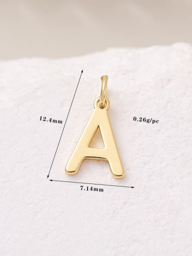 Brass Minimalist English  Letter  Pendant