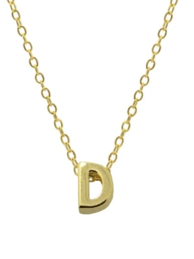 Gold D 925 Sterling Silver Heart Minimalist Necklace