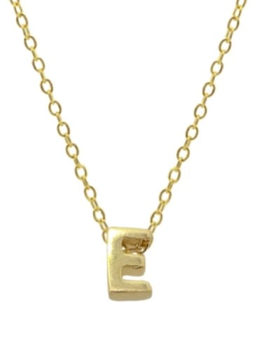 Gold E 925 Sterling Silver Heart Minimalist Necklace
