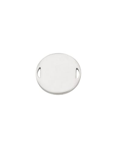 Steel color Stainless steel round disc two-hole  pendant
