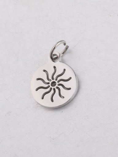 Stainless Steel Round Hollow Sun Polished Small Pendant