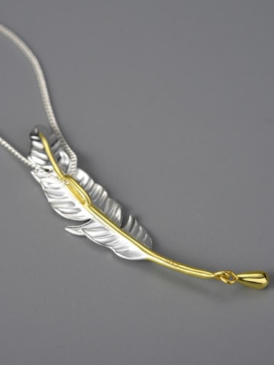 Gold and Silver Color, LFJE0211E 925 Sterling Silver Pendant without chain