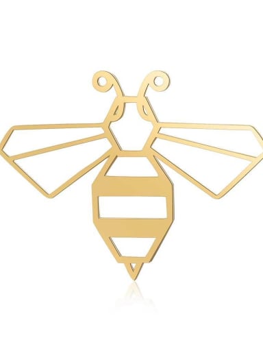Stainless steel bee gold plated Charm Height : 40 mm , Width: 29 mm