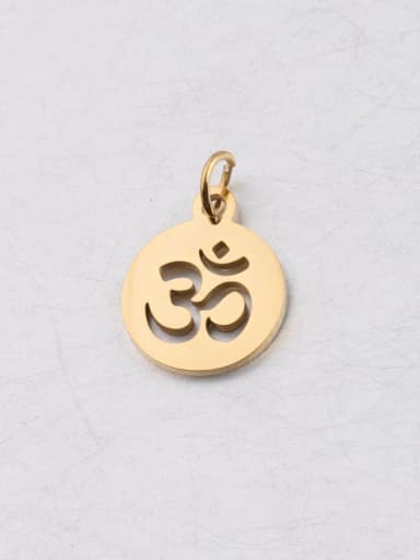 Stainless steel hollow OM yoga belt hanging ring small pendant
