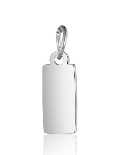 Stainless steel Charm Height : 4 mm , Width: 13 mm