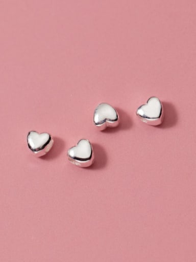 925 Sterling Silver Heart Cute Beads