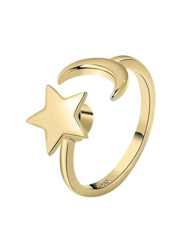 925 Sterling Silver Pentagram Minimalist Band Ring
