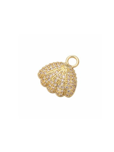 Bronze Microset Shell Fancy Diamond Pendant