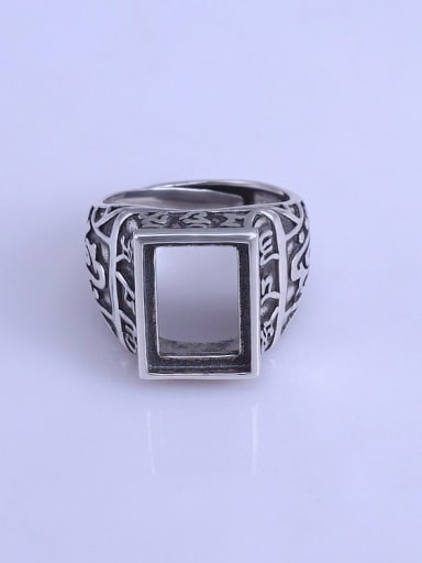 925 Sterling Silver Rectangle Ring Setting Stone size: 10*14mm