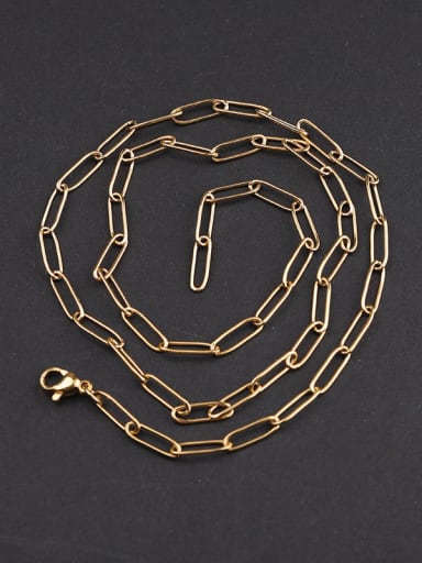 golden Stainless steel Long buckle cross Minimalist Link Necklace